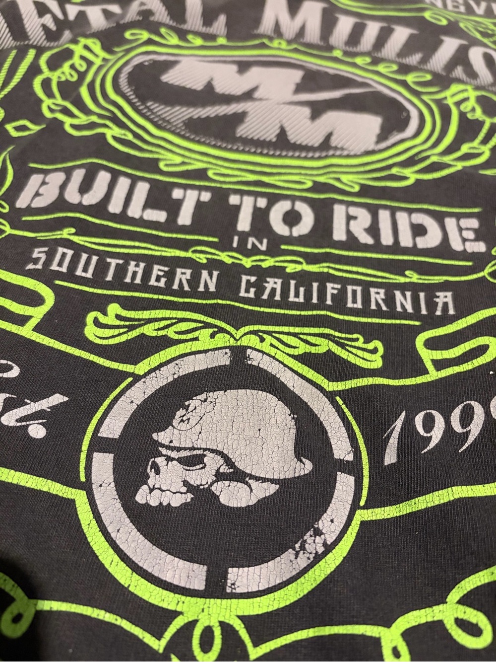Lime Green Metal Mulisha Built To Ride Tee - Picture 2 of 6